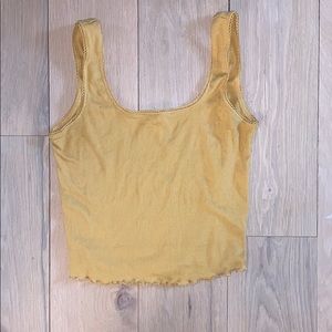 Cropped yellow tank